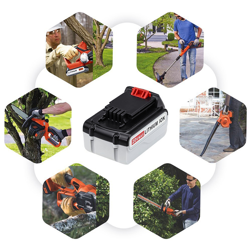 Cadhnraí Athsholáthair 4000mAh Li-ian 20V do LB20 Black \u0026 Decker, LBX20, LBX4020, Uirlisí gan sreang